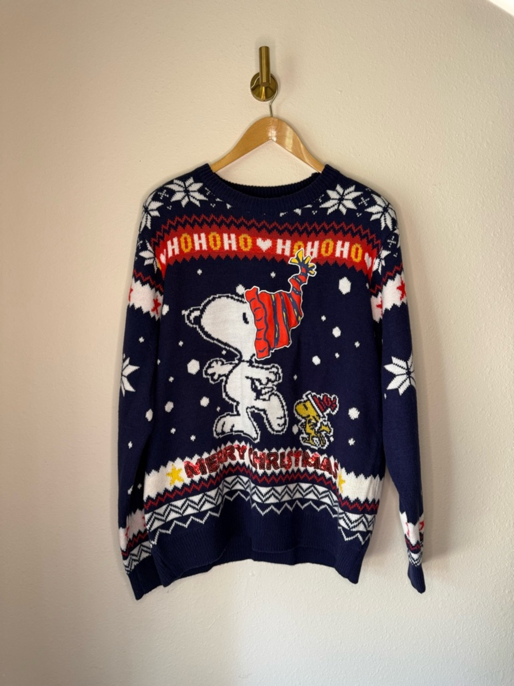 Peanuts Snoopy Ugly Christmas Sweater size L